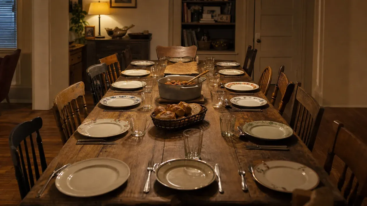Men's home, communal meal